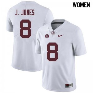NCAA Women's Alabama Crimson Tide #8 Julio Jones Stitched College Nike Authentic White Football Jersey FB17S47PV